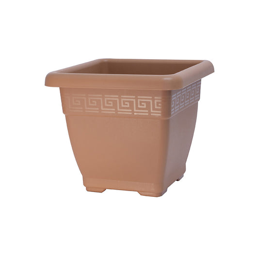 Vaso per Piante Quadrato Interno Esterno Quadrato Plasticotto Quadro Idel Formato: 30 cm, Colore: Terracotta