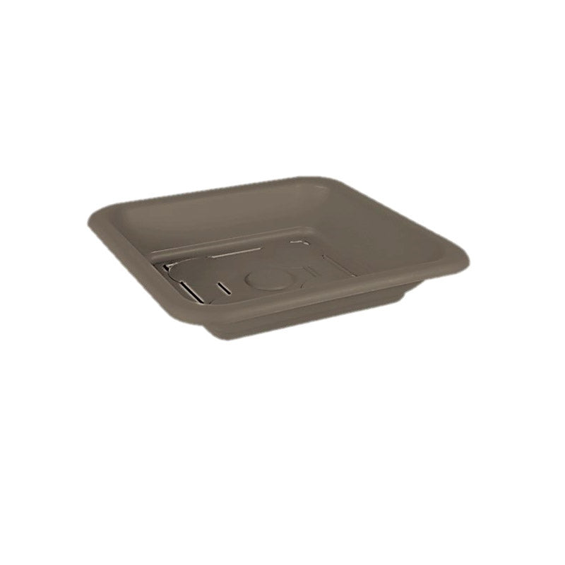 Sottovaso Quadrato per Vasi da Piante Quadro Interno Esterno Giardino Idel Colore: Taupe, Formato: 30 cm