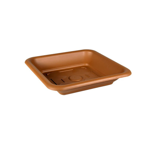 Sottovaso Quadrato per Vasi da Piante Quadro Interno Esterno Giardino Idel Formato: 30 cm, Colore: Terracotta