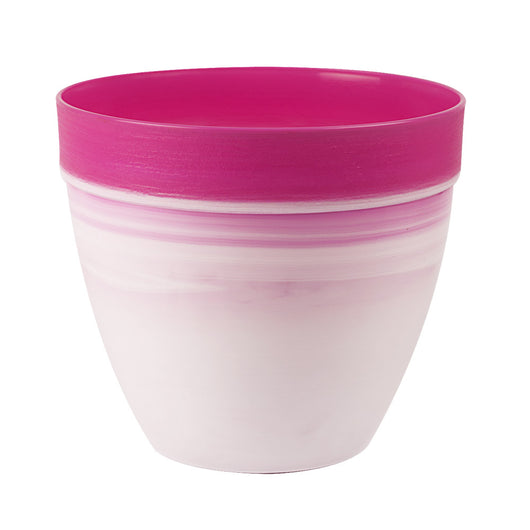 Vaso per Piante Colorato Sfumature Interno Esterno Plastica Touch Exclusive Idel Formato: 16 cm, Colore: Fucsia