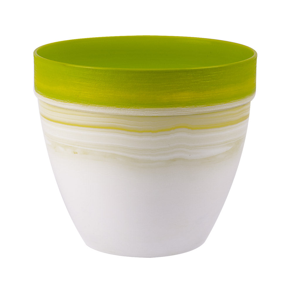 Vaso per Piante Colorato Sfumature Interno Esterno Plastica Touch Exclusive Idel Colore: Lime, Formato: 20 cm