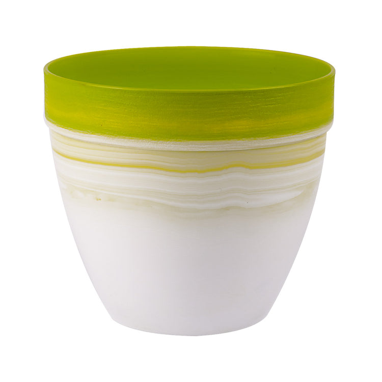 Vaso per Piante Colorato Sfumature Interno Esterno Plastica Touch Exclusive Idel Colore: Lime, Formato: 25 cm