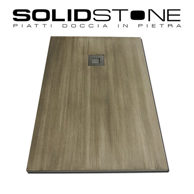 Piatto doccia in pietra SOLIDSTONE alto 2,8 cm - Effetto Legno (Wood Sand) - Misura: 70x100 x 2,8h 