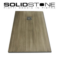 Piatto doccia in pietra SOLIDSTONE alto 2,8 cm - Effetto Legno (Wood Sand) - Misura: 70x90 x 2,8h 