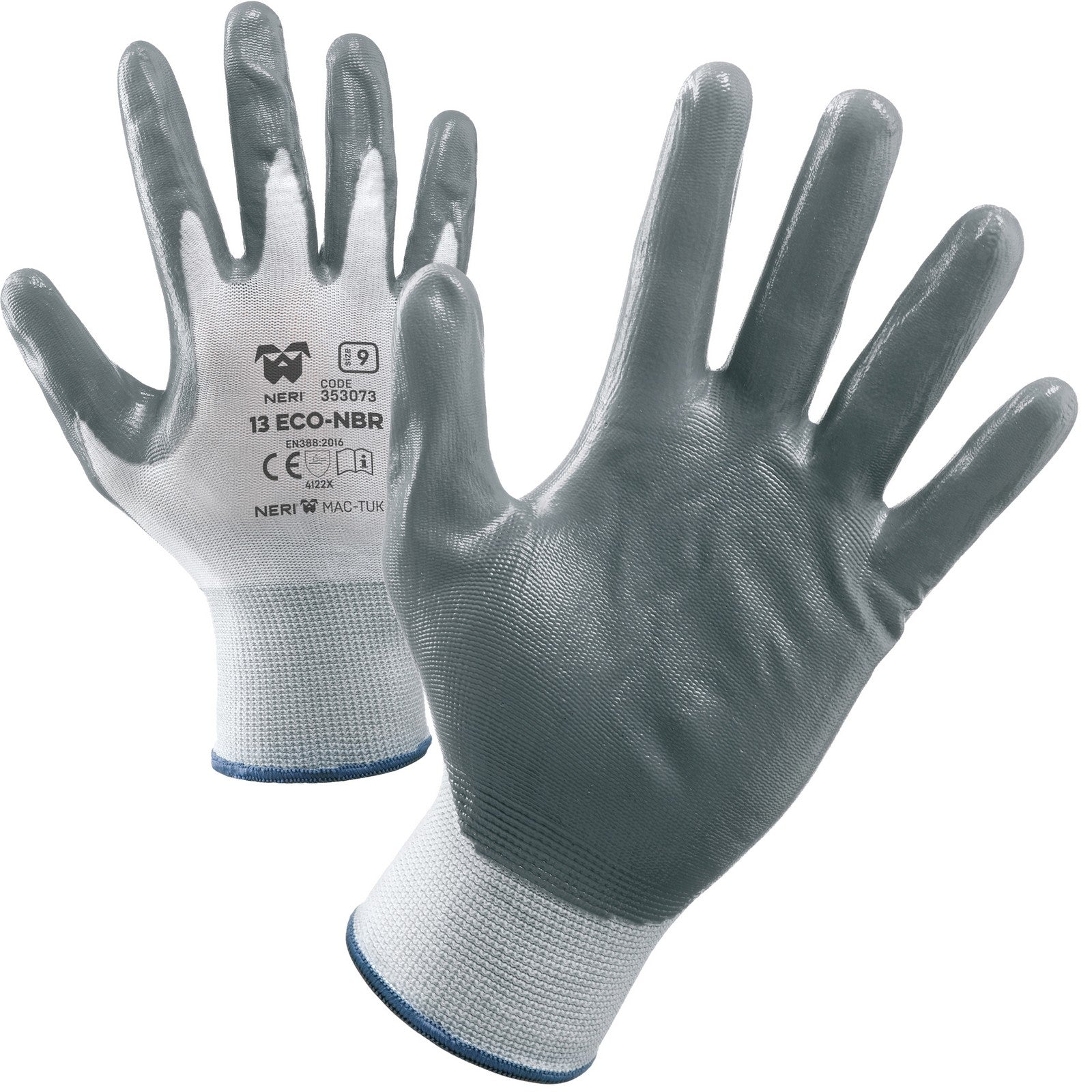 12Paia Guanti Nylon/Nitrile Nbr 13Eco  taglia 8