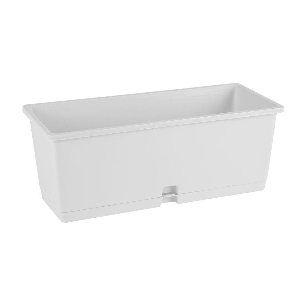 Vaso da Appoggio Rettangolare Cassetta Colorata Tirreno Mini con Sottovaso Idel Colore: Bianco