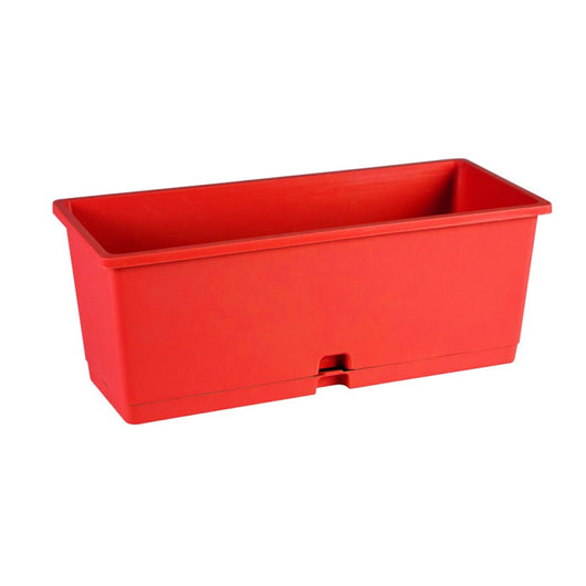 Vaso da Appoggio Rettangolare Cassetta Colorata Tirreno Mini con Sottovaso Idel Colore: Rosso