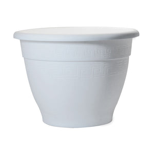 Vaso per Piante Rotondo in Plastica Interno Esterno Plasticotto Campana Idel Colore: Bianco, Formato: 20/17 cm