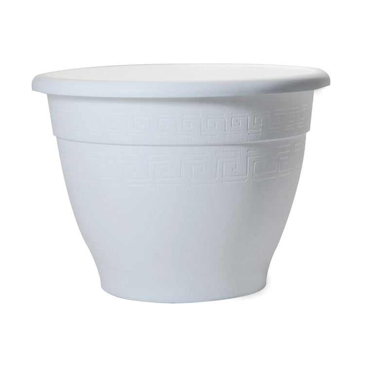 Vaso per Piante Rotondo in Plastica Interno Esterno Plasticotto Campana Idel Formato: 48/42 cm, Colore: Bianco