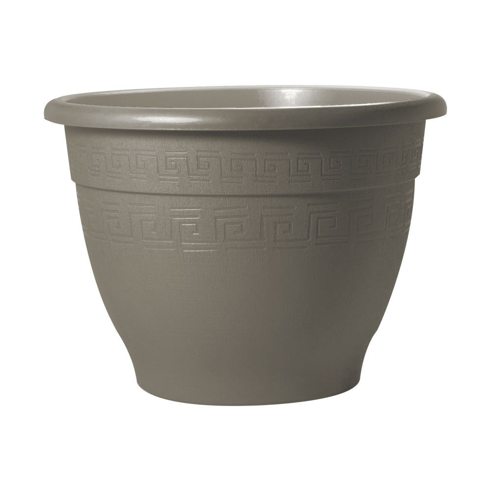 Vaso per Piante Rotondo in Plastica Interno Esterno Plasticotto Campana Idel Formato: 29/25 cm, Colore: Taupe