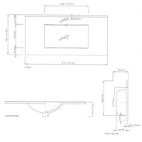 Mobile bagno sospeso Bonaire  con lavabo e specchio 80 cm