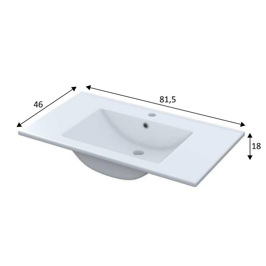 Mobile bagno sottolavabo Line completo di lavabo e specchio