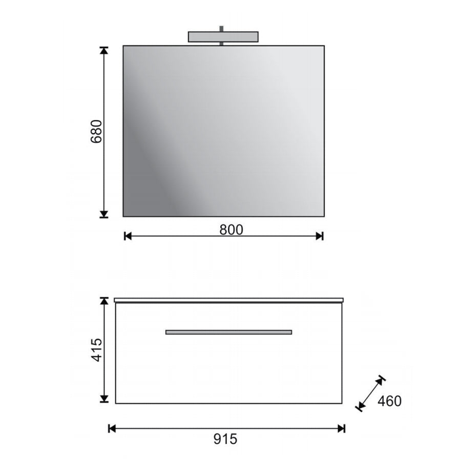 Mobile bagno sospeso modello Onik Bianco