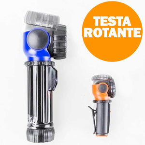 Set 5 Torce Con Testa Rotante 90gr Agganciabili Con Clip Fissaggio Illuminazione