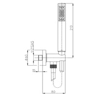 Soffione doccia diam. cm 23 in ottone Bossini Cosmo a un getto con kit duplex doccia Zen flessibile Cromolux