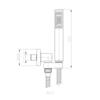 Soffione doccia in ABS diam. Cm 20 Bossini Elios a un getto con kit duplex doccia Zen con flessibile in ottone doppia aggraffatura