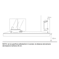 Distributore automatico di sapone liquido o igienizzante in gel modello Boston. In ABS bianco