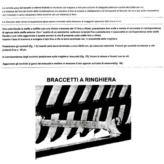 Tenda da Sole a Caduta 3x2,5m Tessuto in Poliestere Disegno P3002