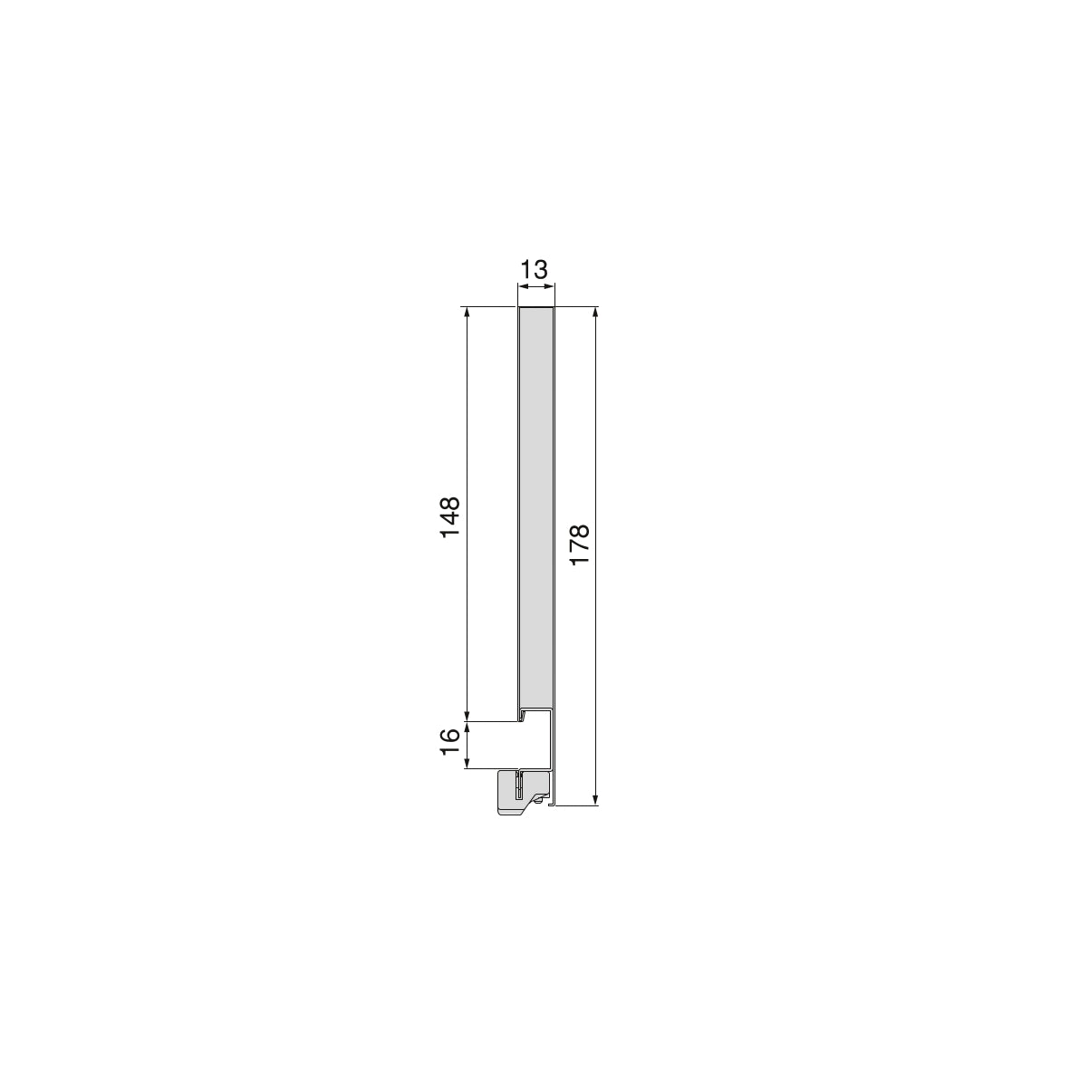 Emuca Cassetto esterno Vertex 40 kg altezza 178 mm, 500, Verniciato bianco, Acciaio, 1 u.