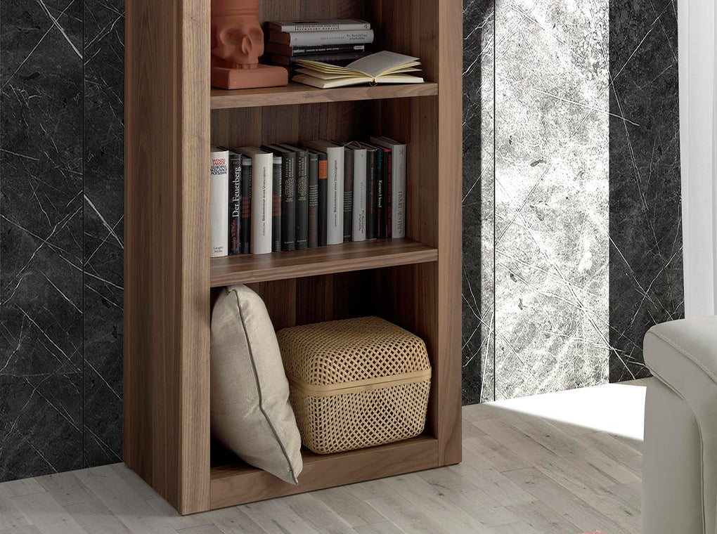 Libreria scaffale 65x40x200 cm in legno di noce