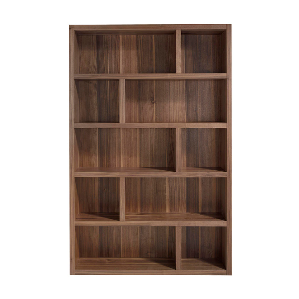 Libreria 126x25x197 cm in legno di noce