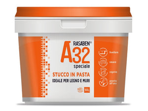 Rasaben stucco in pasta per legno e muri a32 speciale kg. 1 (12 pezzi) - Rasaben