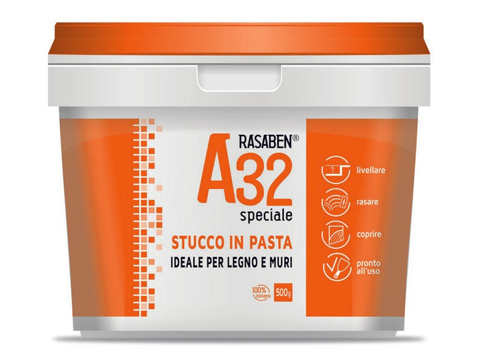 Rasaben stucco in pasta per legno e muri a32 speciale kg. 1 (12 pezzi) - Rasaben