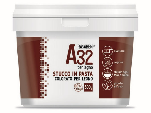 12pz stucco in pasta colorato per legno a32 noce chiaro kg. 0,500 vit46361