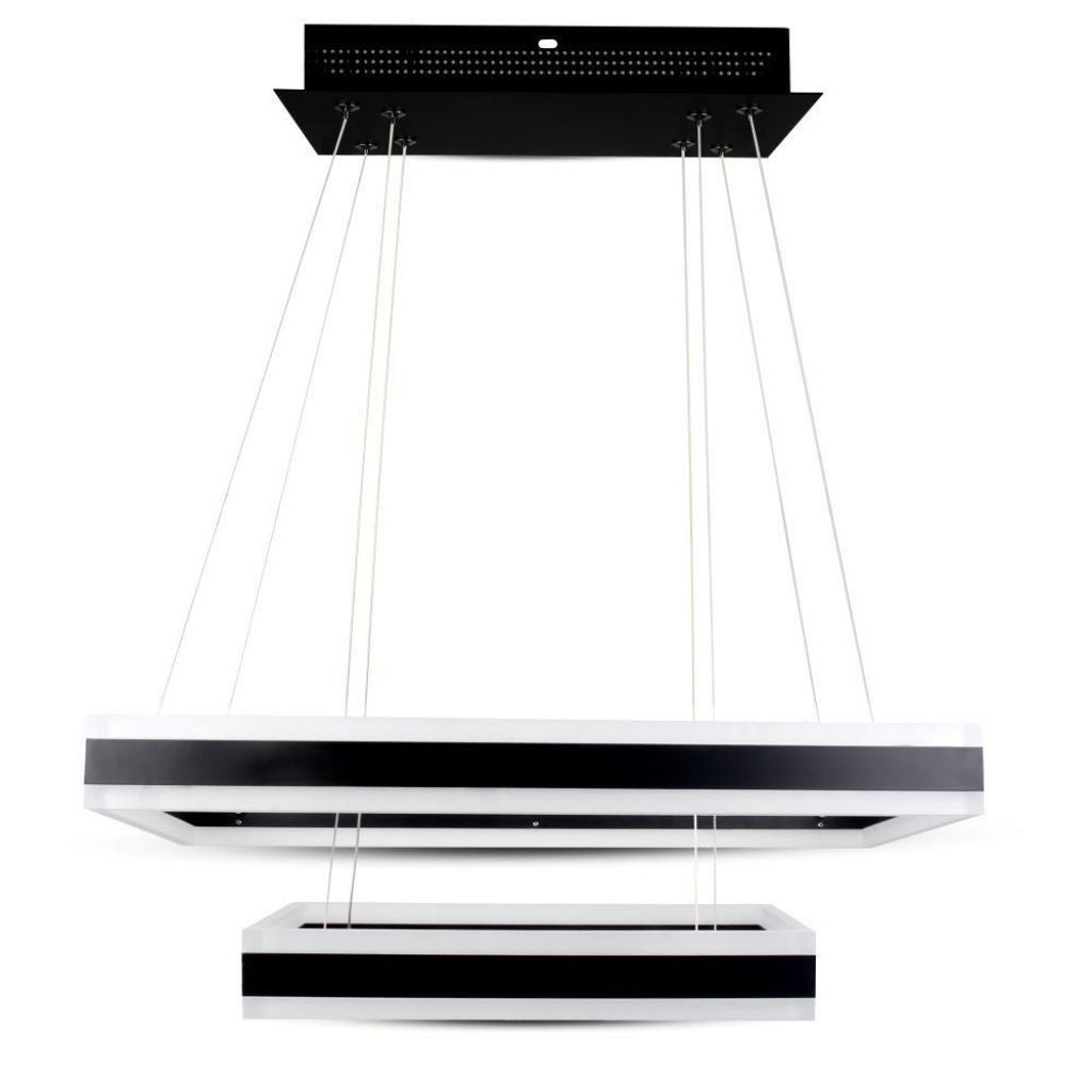 100W Soft Light Chandelier Dimmable Black 3000K