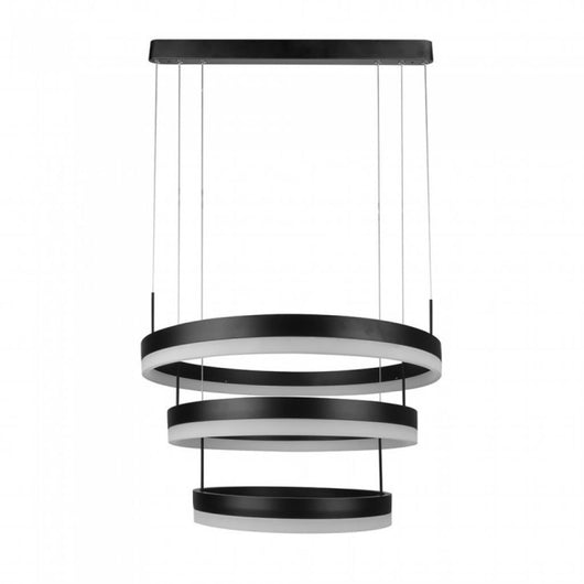 82W Soft Light Chandelier Dimmable Black 3000K