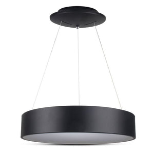 25W Led Surface Smooth Pendant Light Dimmable Black 3000K