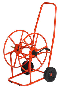 Carrello Avvolgitubo Manuale con Ruote 80 mt Tubo ⌀3/4â€ in Acciaio Verniciato Rosso