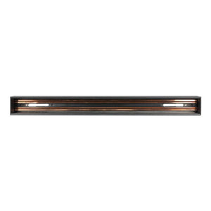 Recessed Aluminium Track Rail Black 1 5M