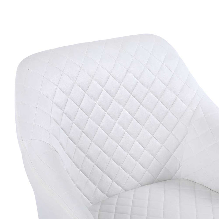 Poltrona Sedia Dondolo Relax Base Slitta Scandinavo Imbottita Design Unic Crema