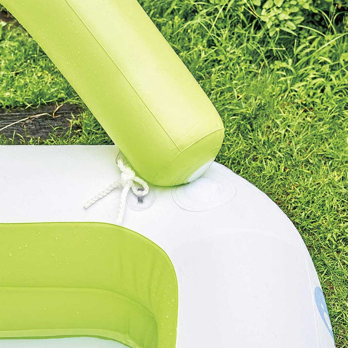 Piscina Gonfiabile Fuoriterra Giardino con Tettoia Parasole Removbile 145x128cm