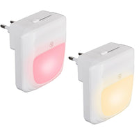 2 Lampade Notte Luce Notturna LED con 3 Funzioni RGB Bianco Dimmerabile Crepuscolare