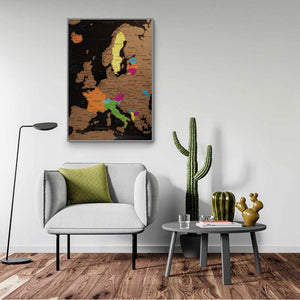 Poster Mappa Europa da Grattare Cartina Geografica Europea Mappamondo 54x70cm