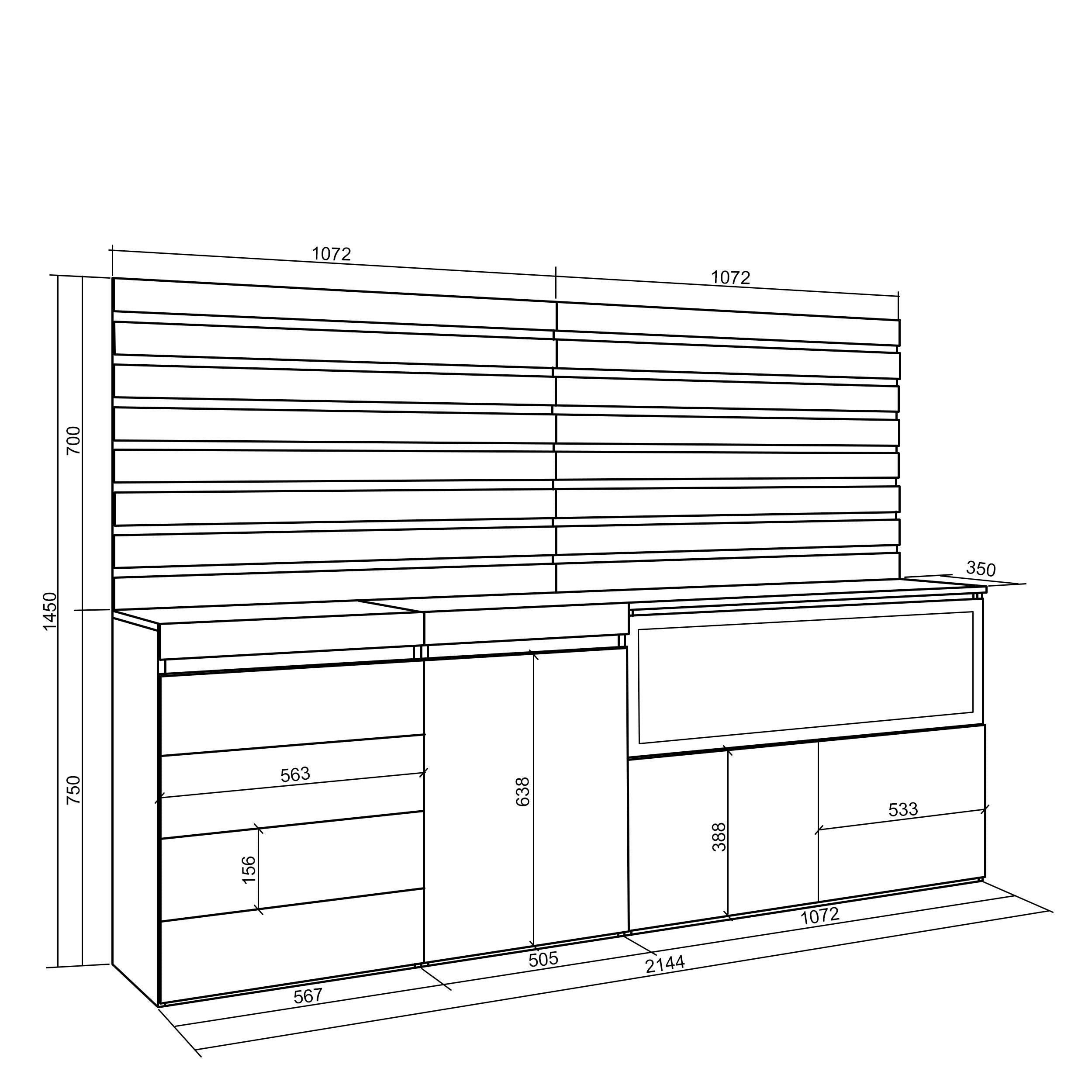 Credenza, 214x35x145 cm, Camera da letto, stanza, Camino elettrico XXL, Cassettiera, Cemento , RF3416