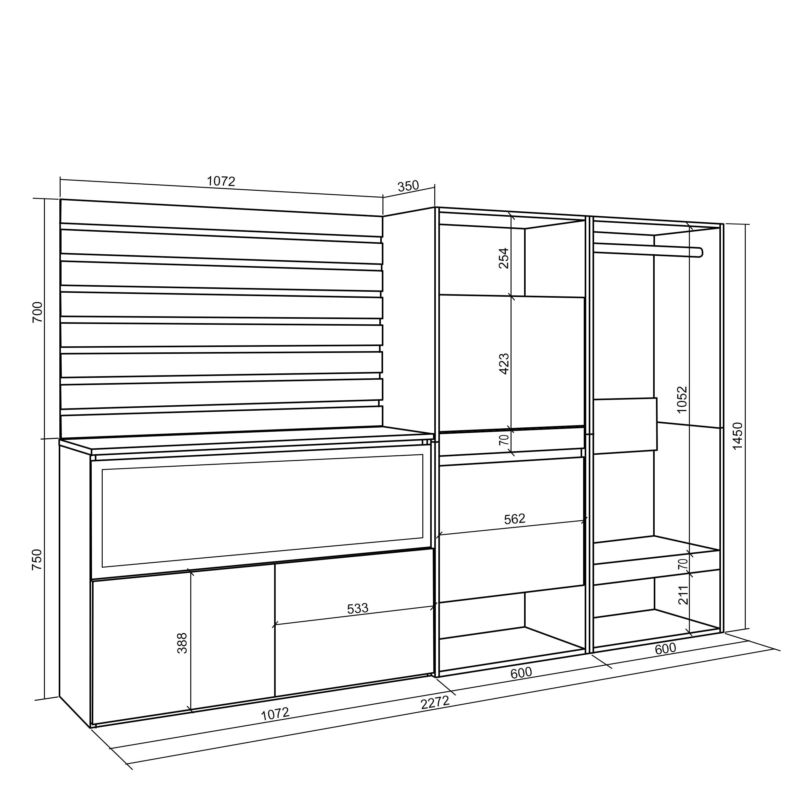 Credenza, 227x35x145 cm, Camera da letto, stanza, Camino elettrico XXL, Scarpiera, Armadio Aperto, Cemento , RF3392