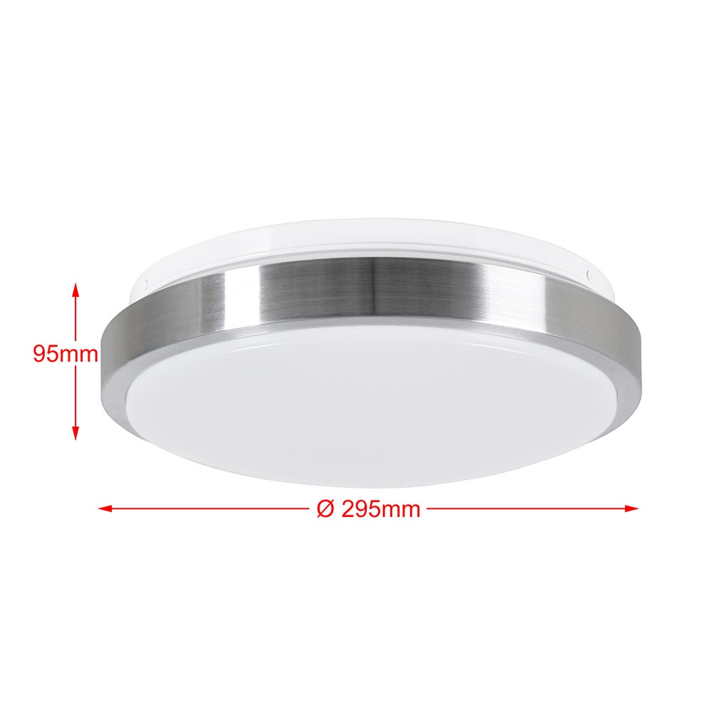 Plafoniera da soffitto LED Rotonda 12W Luce Bianca 4000K Naturale Lampada 29,5cm