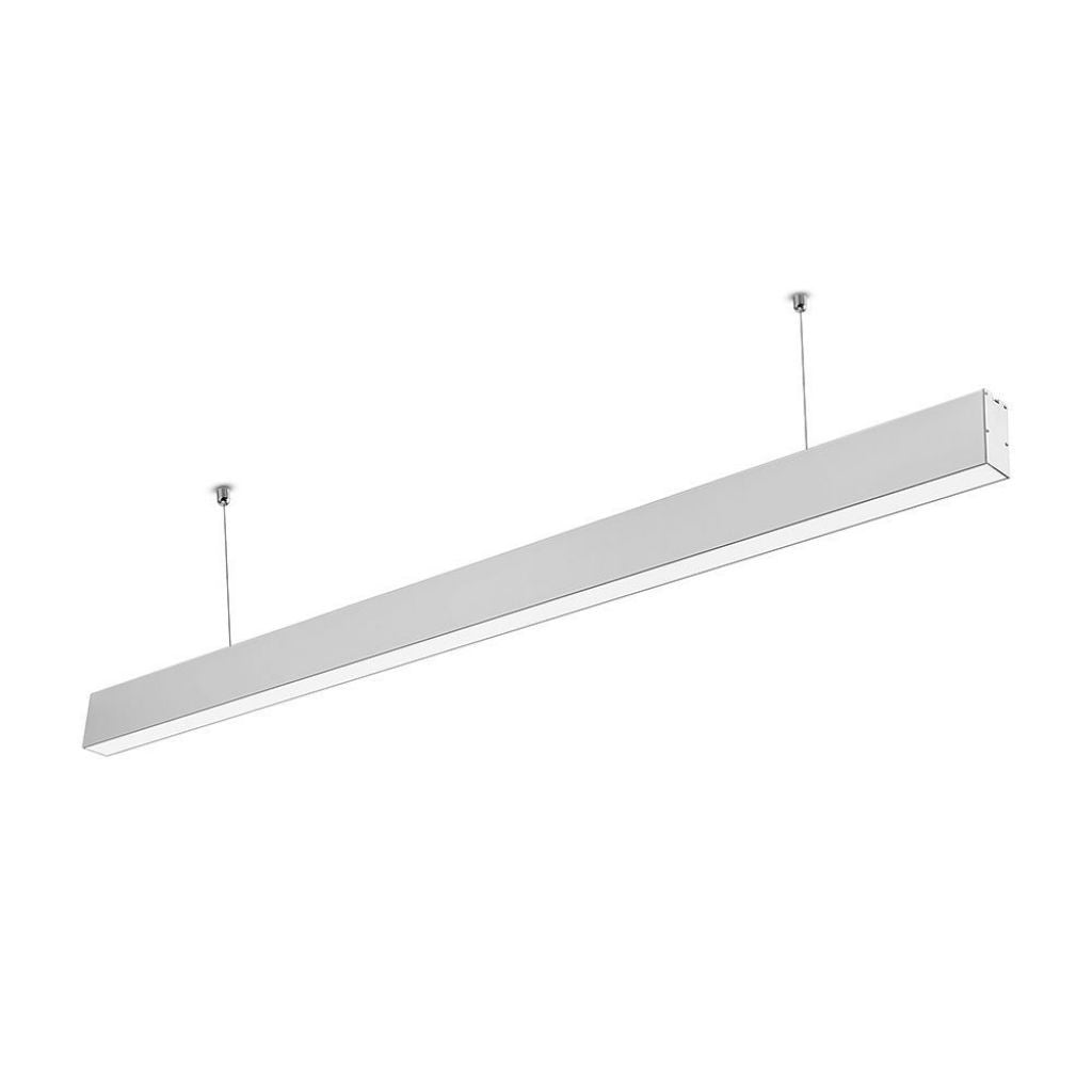 Led Linear Light Samsung Chip - 40W Hanging Suspension Silver Body 4000K 1200X35X67Mm