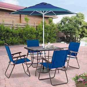 Ombrellone Mare Spiaggia Giardino Acciaio Grande 210cm Turchese Blu con Custodia