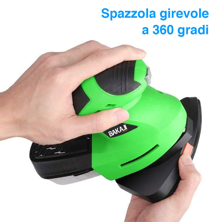 Levigatrice Mouse Orbitale di Precisione 200W Con Aspiratore e Nastro Girevole