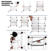 Scarpiera Modulare 16 Cubi Mobile Porta Scarpe Componibile 32 Paia Salvaspazio