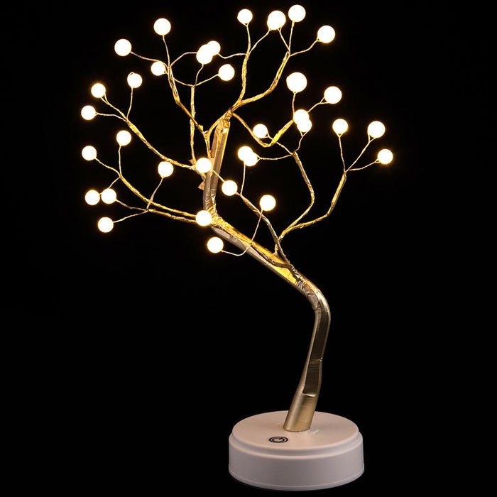 Lampada Tavolo Bonsai Albero 36 LED Luce Bianco Caldo Lume Moderno USB Batteria