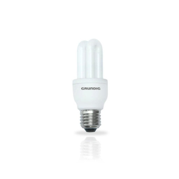 Grundig Lampadina Risparmio Energetico Forma 2 Tubi Mini 5W E27 luce calda