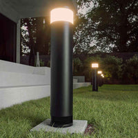 Lampada Paletto LED Giardino + 2 Prese Shucko Palo Illuminazione Esterno 46cm