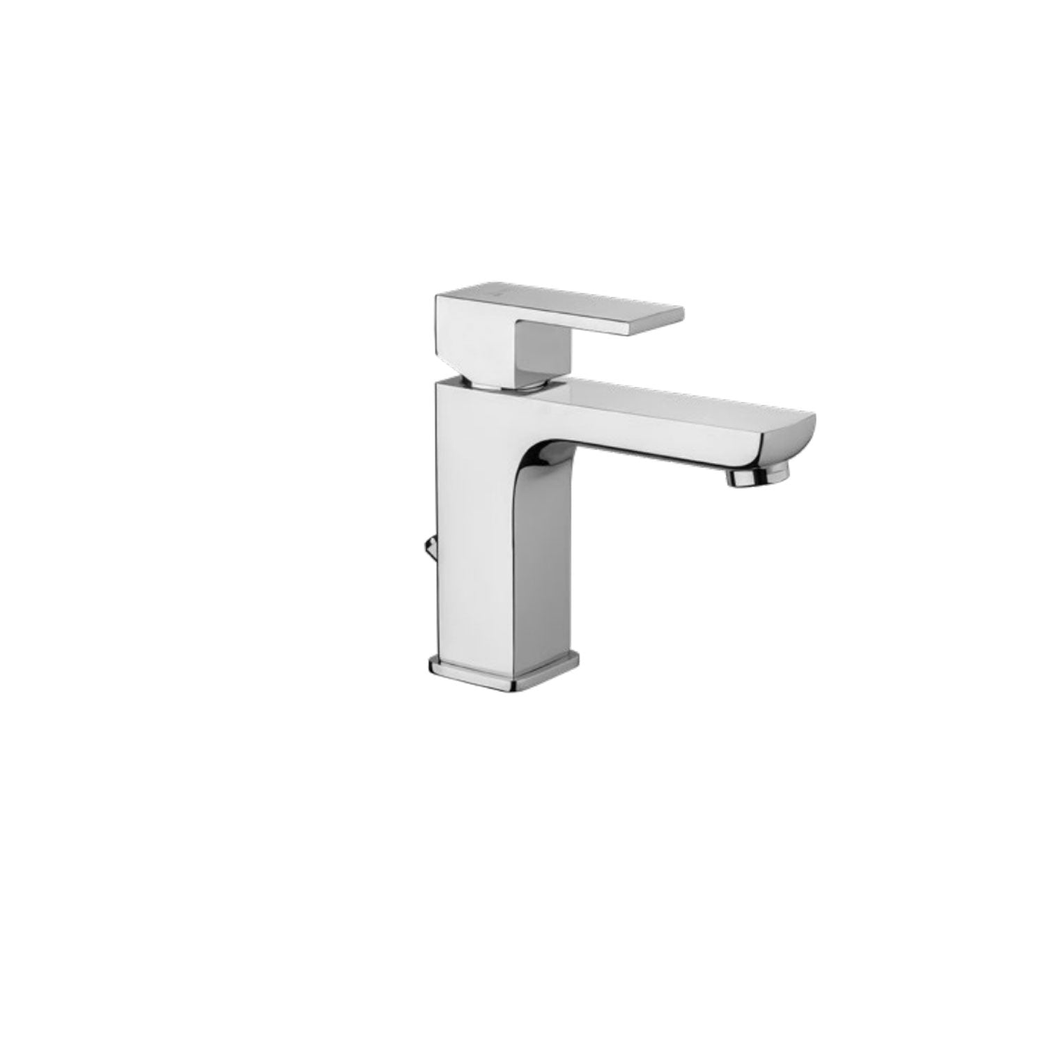 Miscelatore lavabo monocomando in ottone cromato con scarico pop-up serie Square Keller Taps