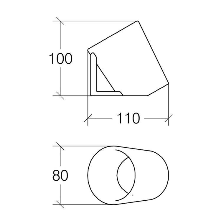 Tazza portaspazzolini da appoggio in ceramica bianca di Lineabeta collezione Saon