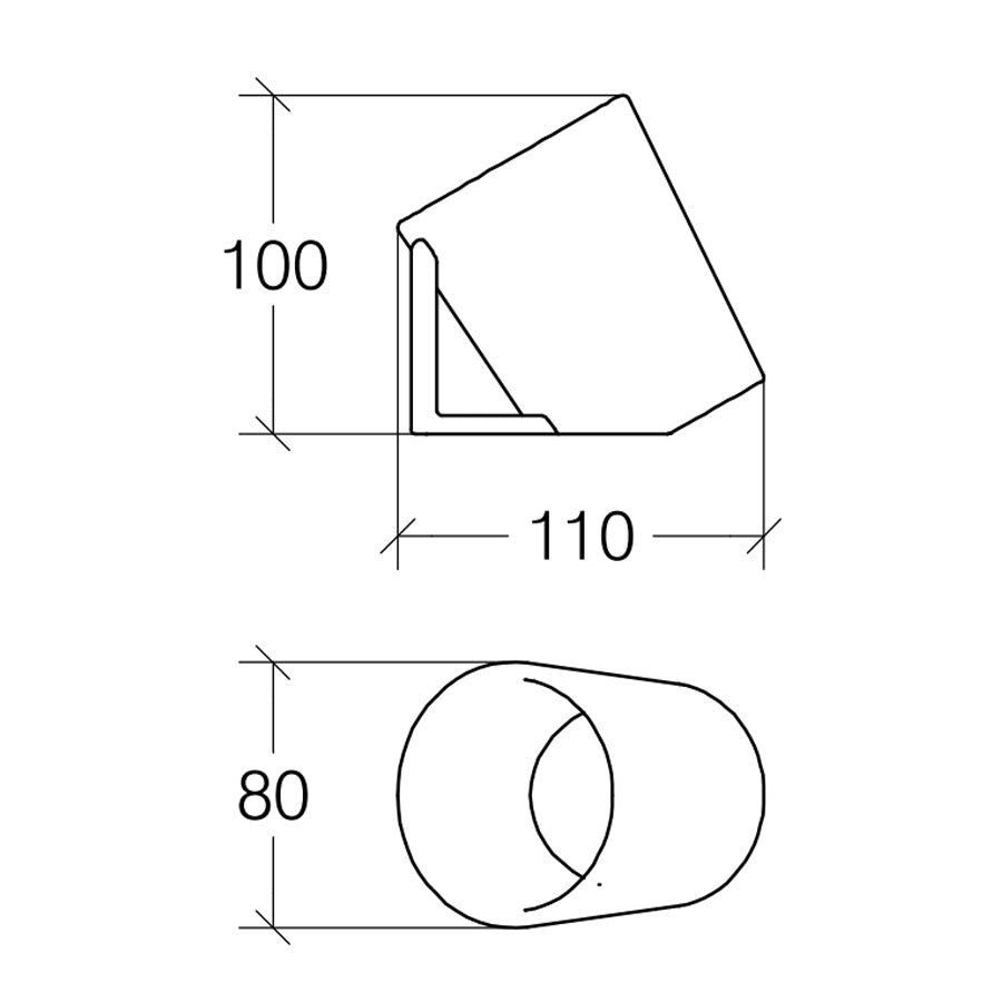 Tazza portaspazzolini da appoggio in ceramica bianca di Lineabeta collezione Saon